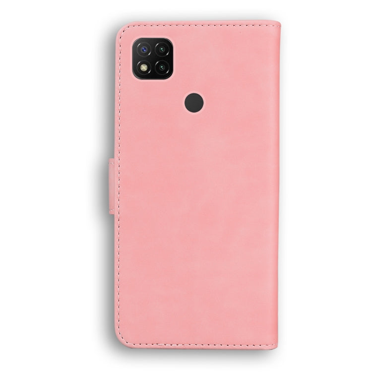 For Xiaomi Redmi 9C Skin Feel Pure Color Flip Leather Phone Case