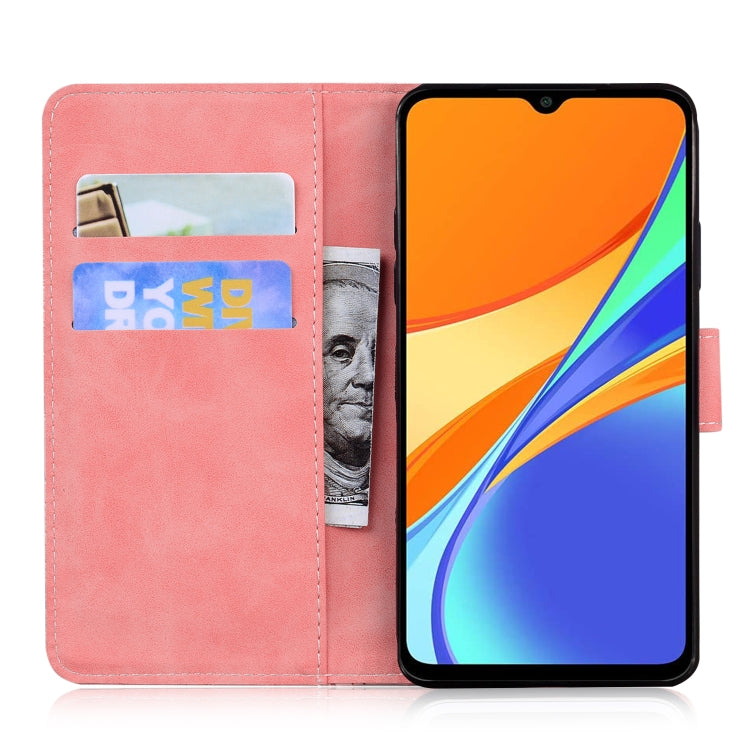 For Xiaomi Redmi 9C Skin Feel Pure Color Flip Leather Phone Case