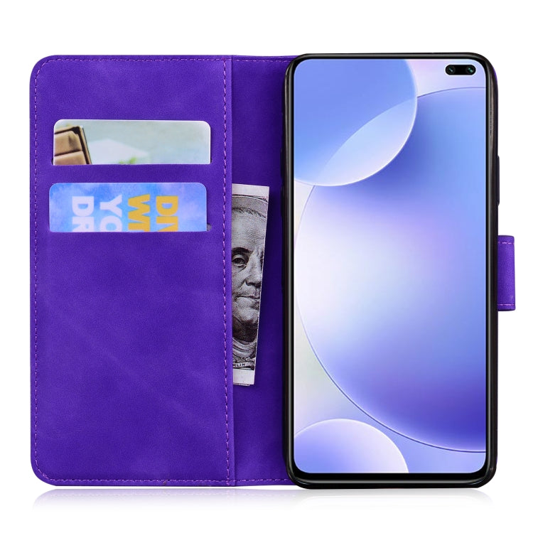 For Xiaomi Redmi K30 Skin Feel Pure Color Flip Leather Phone Case