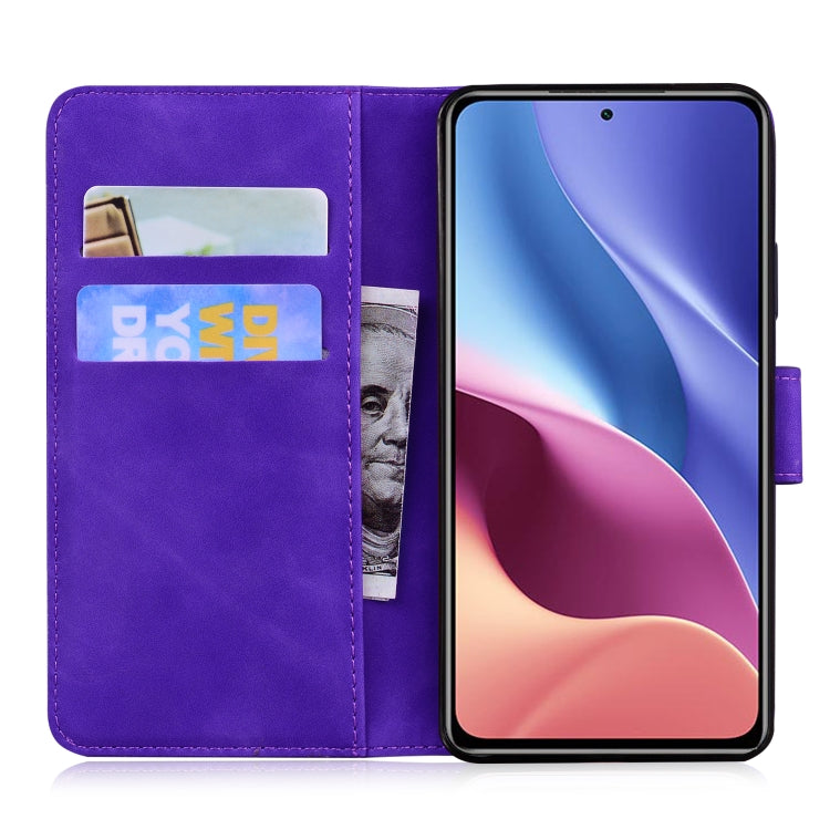 For Xiaomi Redmi K40 / K40 Pro / Poco F3 Skin Feel Pure Color Flip Leather Phone Case