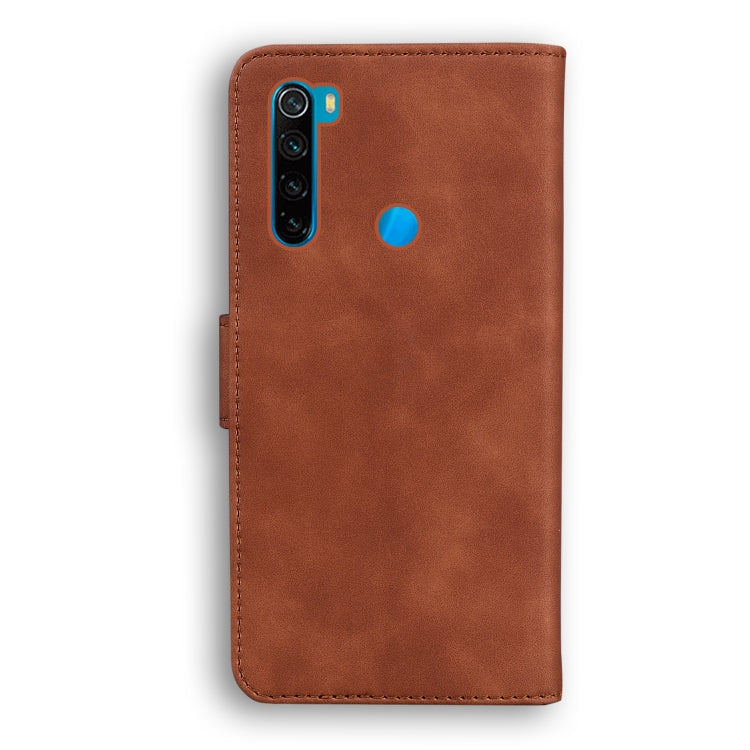 For Xiaomi Redmi Note 8T Skin Feel Pure Color Flip Leather Phone Case