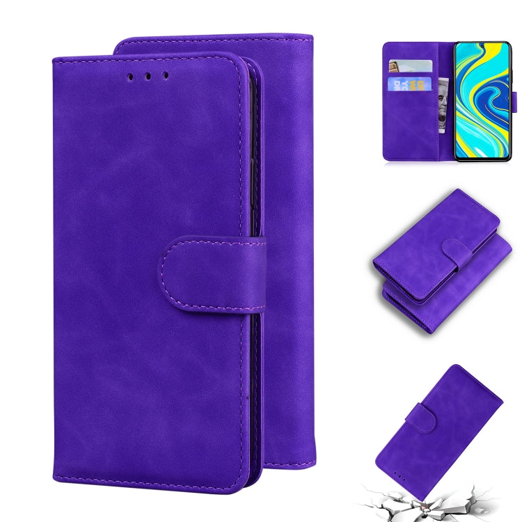 For Xiaomi Redmi Note 9S / Note 9 Pro / Note 9 Pro Max Skin Feel Pure Color Flip Leather Phone Case