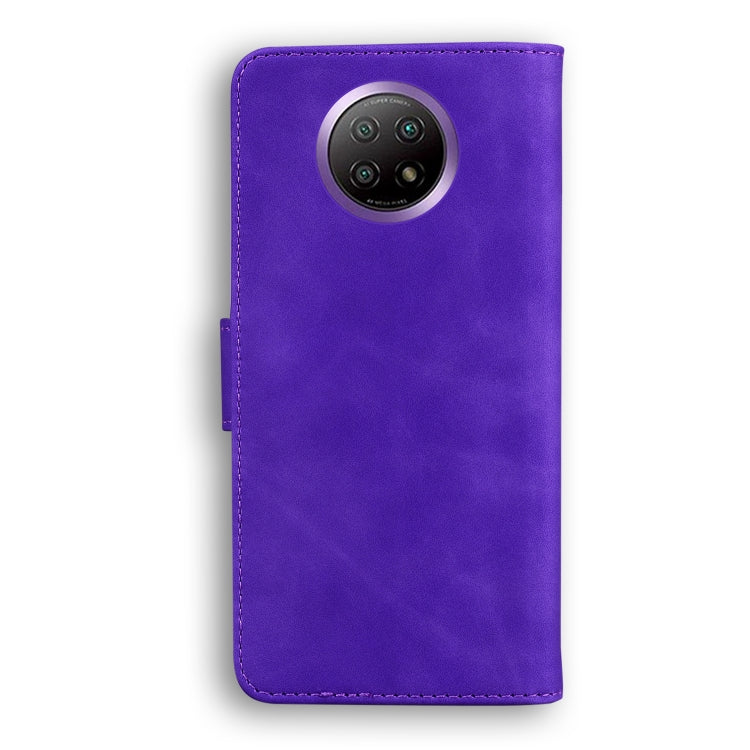 For Xiaomi Redmi Note 9 5G CN Version / Note 9T Skin Feel Pure Color Flip Leather Phone Case