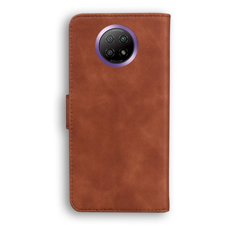 For Xiaomi Redmi Note 9 5G CN Version / Note 9T Skin Feel Pure Color Flip Leather Phone Case