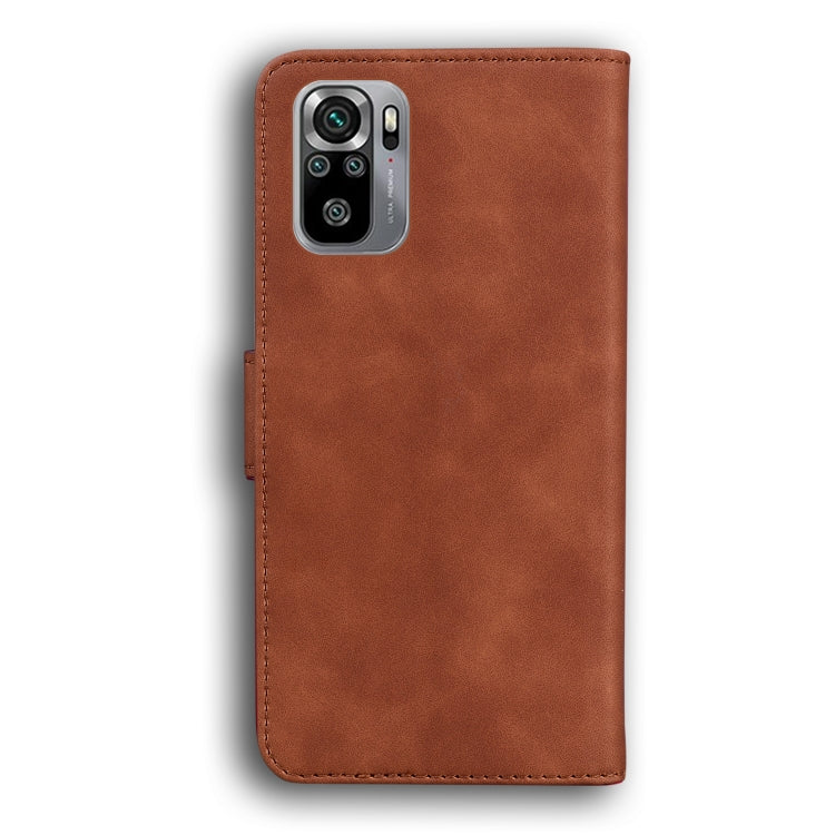 For Xiaomi Redmi Note 10 4G / Note 10s Skin Feel Pure Color Flip Leather Phone Case