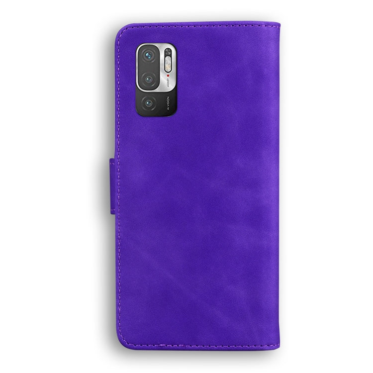 For Xiaomi Redmi Note 10 5G / Poco M3 Pro 5G Skin Feel Pure Color Flip Leather Phone Case