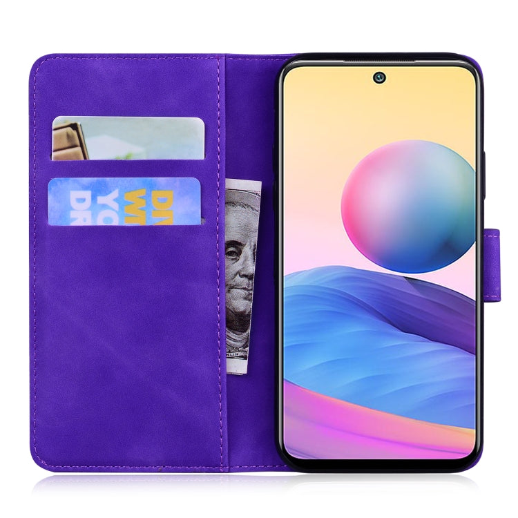For Xiaomi Redmi Note 10 5G / Poco M3 Pro 5G Skin Feel Pure Color Flip Leather Phone Case