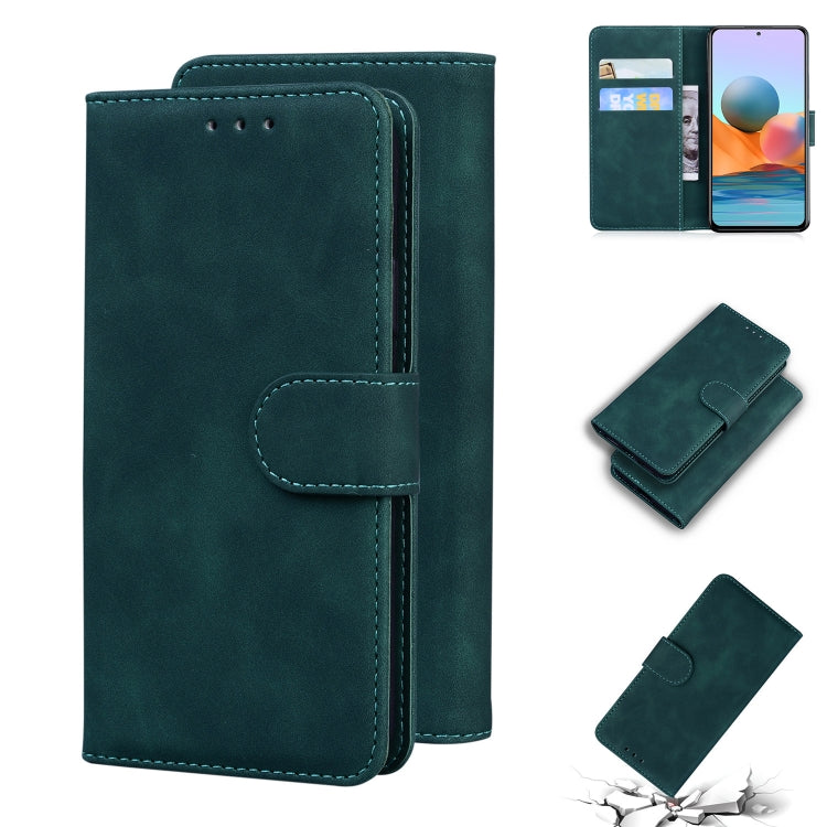 For Xiaomi Redmi Note 10 Pro / Note 10 Pro Max Skin Feel Pure Color Flip Leather Phone Case