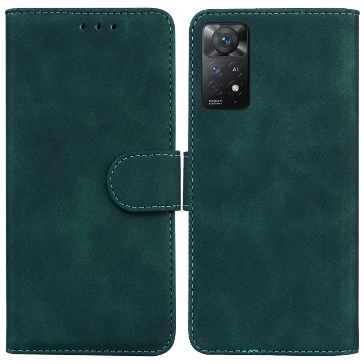 For Xiaomi Redmi Note 11 Pro 5G / 4G Foreign Version Skin Feel Pure Color Flip Leather Phone Case