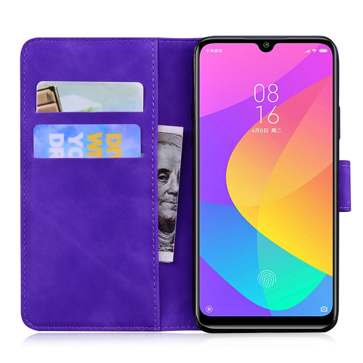 For Xiaomi Mi CC9 / 9 Lite Skin Feel Pure Color Flip Leather Phone Case