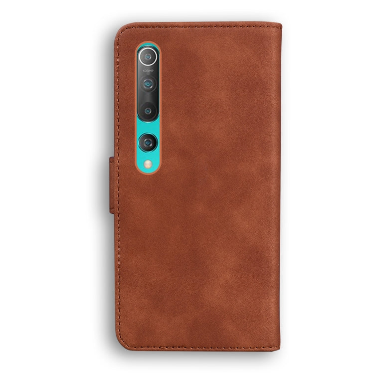 For Xiaomi Mi 10 / 10 Pro 5G Skin Feel Pure Color Flip Leather Phone Case