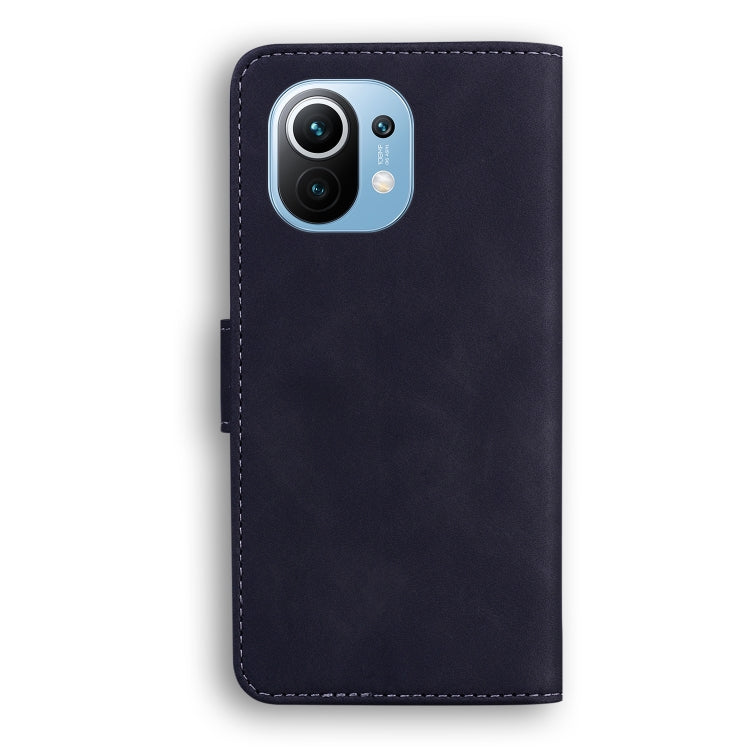 For Xiaomi Mi 11 Skin Feel Pure Color Flip Leather Phone Case