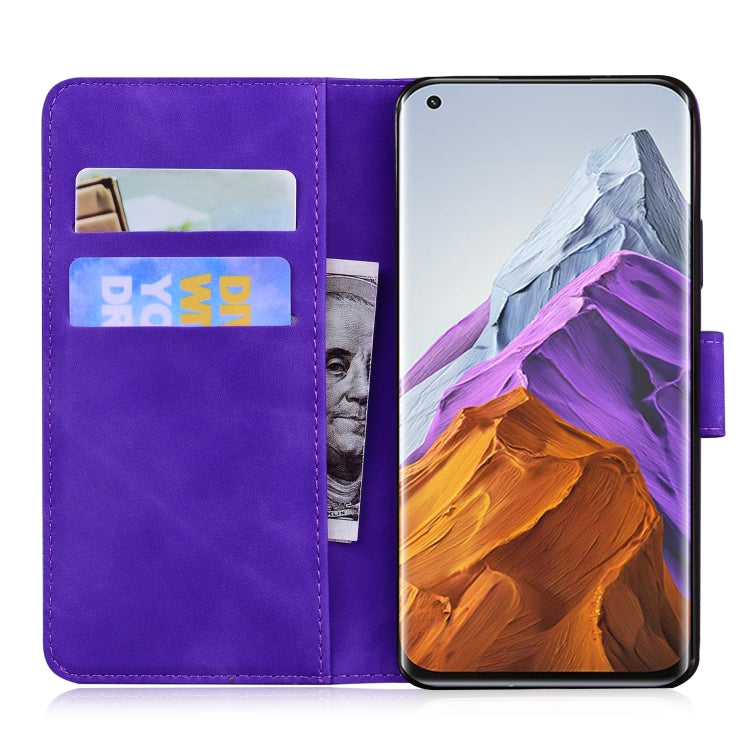 For Xiaomi Mi 11 Pro Skin Feel Pure Color Flip Leather Phone Case