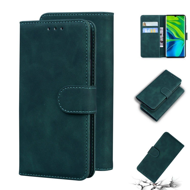 For Xiaomi Mi CC9 Pro / Note 10 / Note 10 Pro Skin Feel Pure Color Flip Leather Phone Case