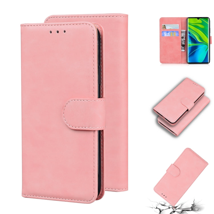 For Xiaomi Mi CC9 Pro / Note 10 / Note 10 Pro Skin Feel Pure Color Flip Leather Phone Case