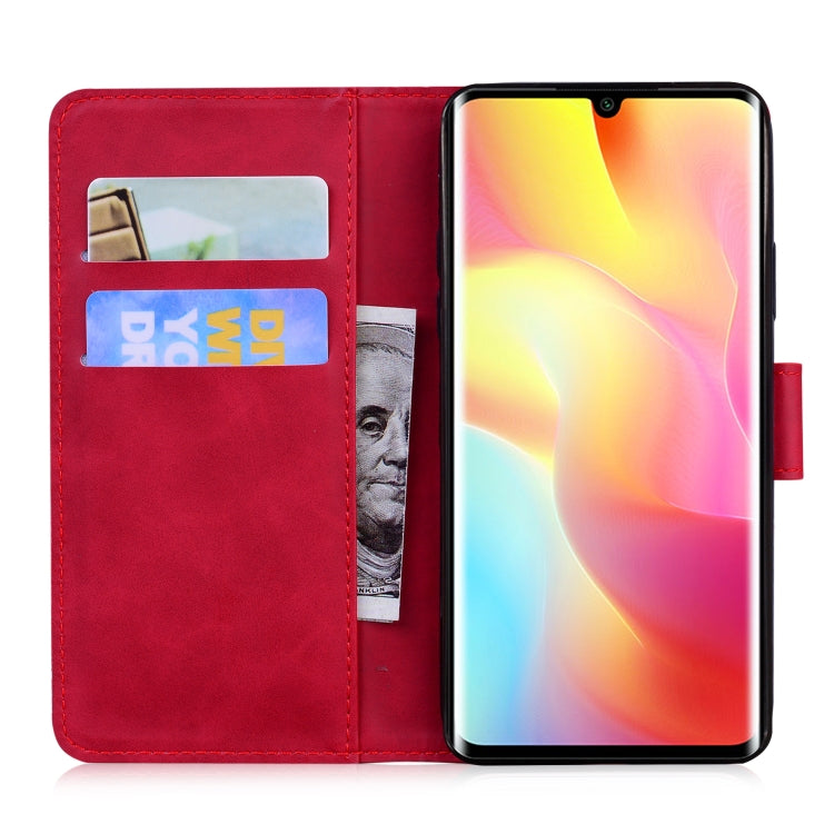 For Xiaomi Mi Note 10 Lite Skin Feel Pure Color Flip Leather Phone Case
