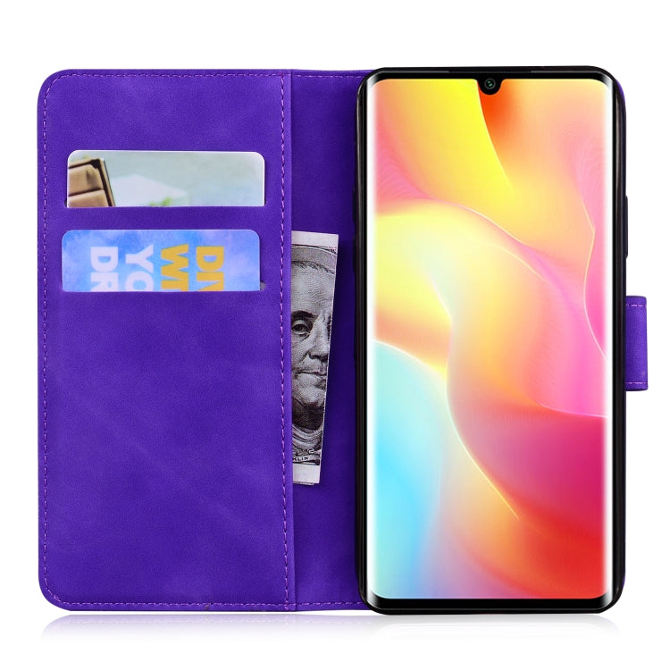 For Xiaomi Mi Note 10 Lite Skin Feel Pure Color Flip Leather Phone Case