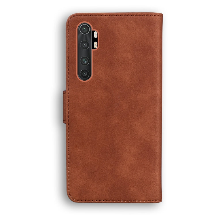 For Xiaomi Mi Note 10 Lite Skin Feel Pure Color Flip Leather Phone Case