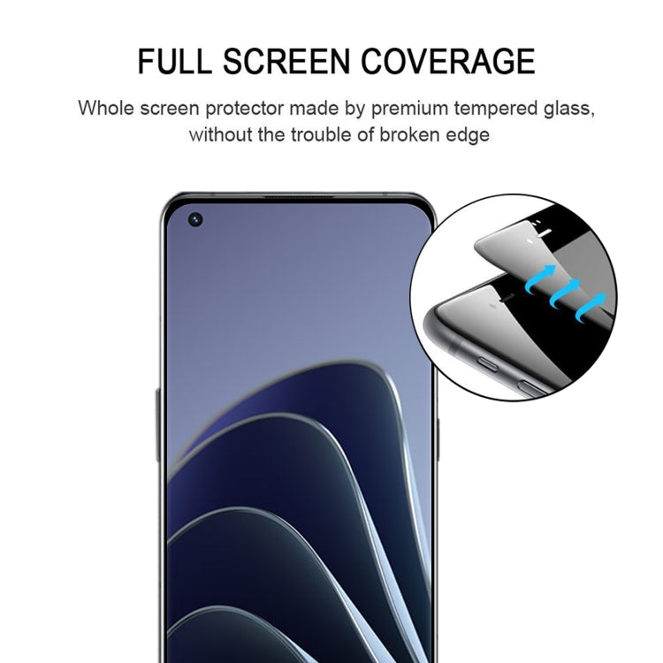 3D Curved Edge Full Screen Tempered Glass Film For OnePlus 10 Pro(Black)