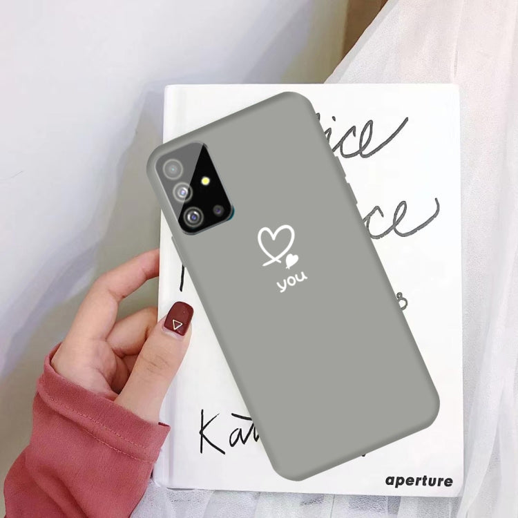 For Galaxy S20+ Love Heart You Pattern Frosted TPU Protective Case