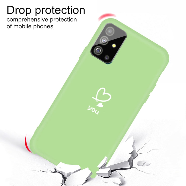 For Galaxy S20+ Love Heart You Pattern Frosted TPU Protective Case