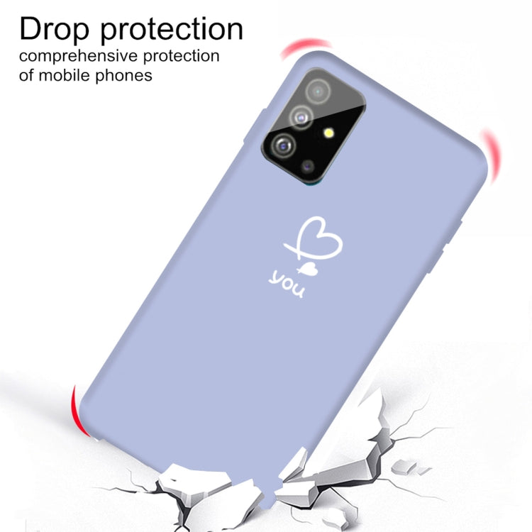 For Galaxy S20+ Love Heart You Pattern Frosted TPU Protective Case