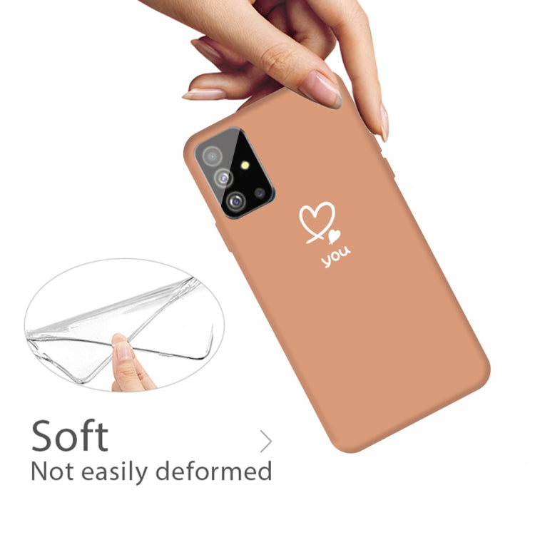 For Galaxy S20 Love Heart You Pattern Frosted TPU Protective Case