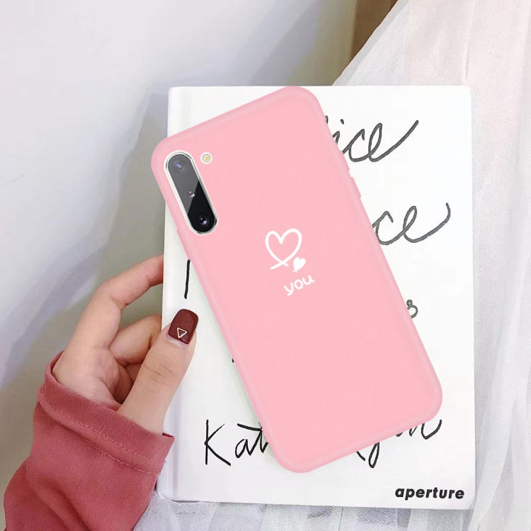 For Galaxy Note10 Love Heart You Pattern Frosted TPU Protective Case