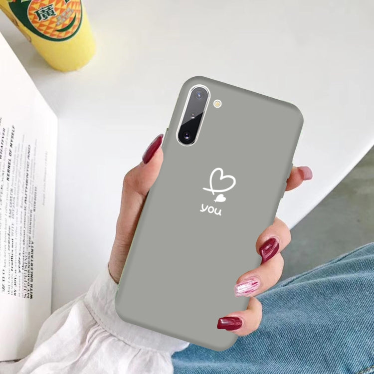 For Galaxy Note10 Love Heart You Pattern Frosted TPU Protective Case