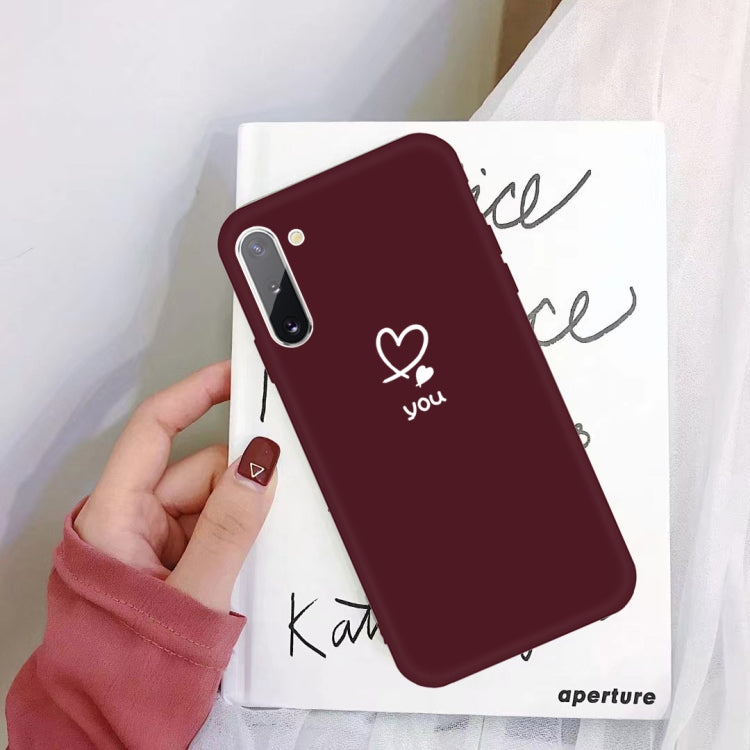 For Galaxy Note10 Love Heart You Pattern Frosted TPU Protective Case