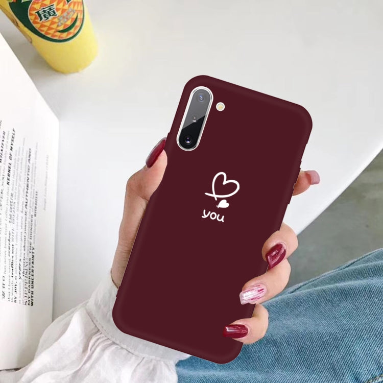 For Galaxy Note10 Love Heart You Pattern Frosted TPU Protective Case
