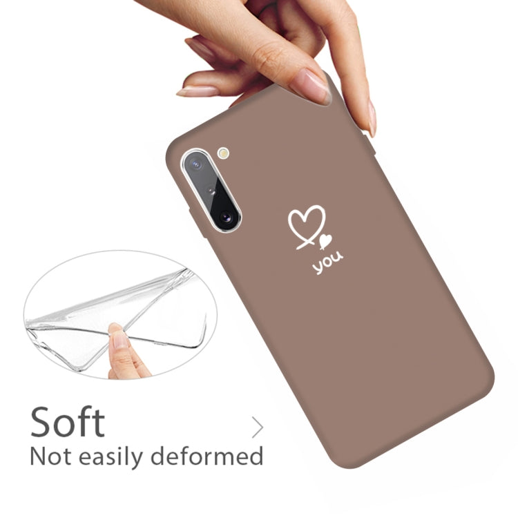 For Galaxy Note10 Love Heart You Pattern Frosted TPU Protective Case