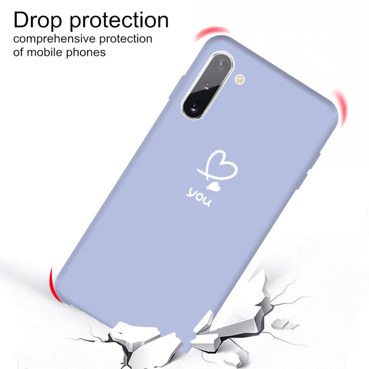 For Galaxy Note10 Love Heart You Pattern Frosted TPU Protective Case