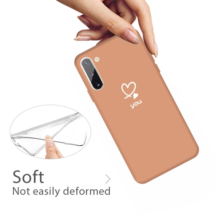 For Galaxy Note10 Love Heart You Pattern Frosted TPU Protective Case