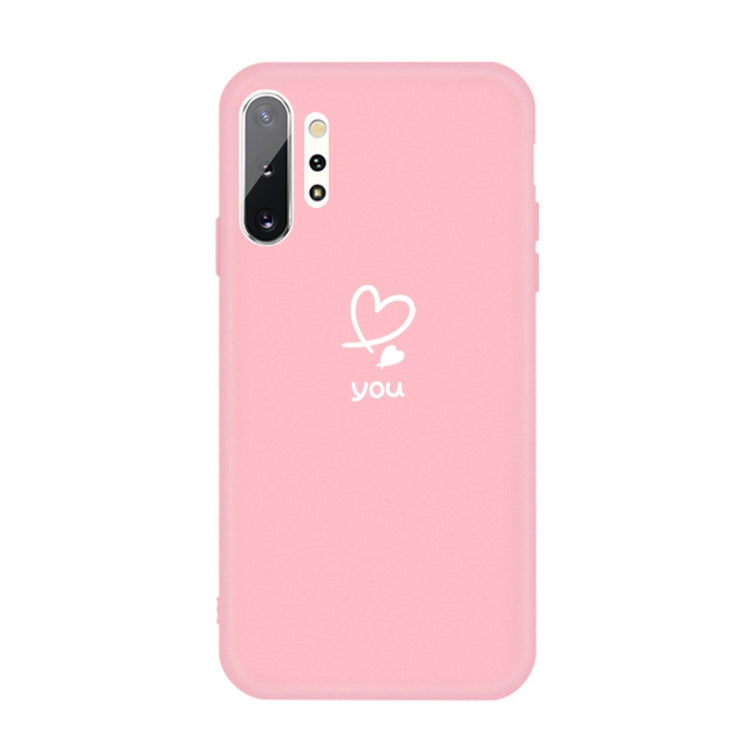 For Galaxy Note10+ Love Heart You Pattern Frosted TPU Protective Case