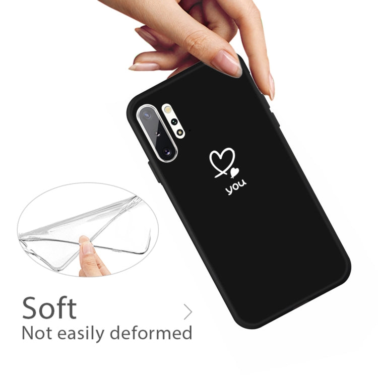 For Galaxy Note10+ Love Heart You Pattern Frosted TPU Protective Case