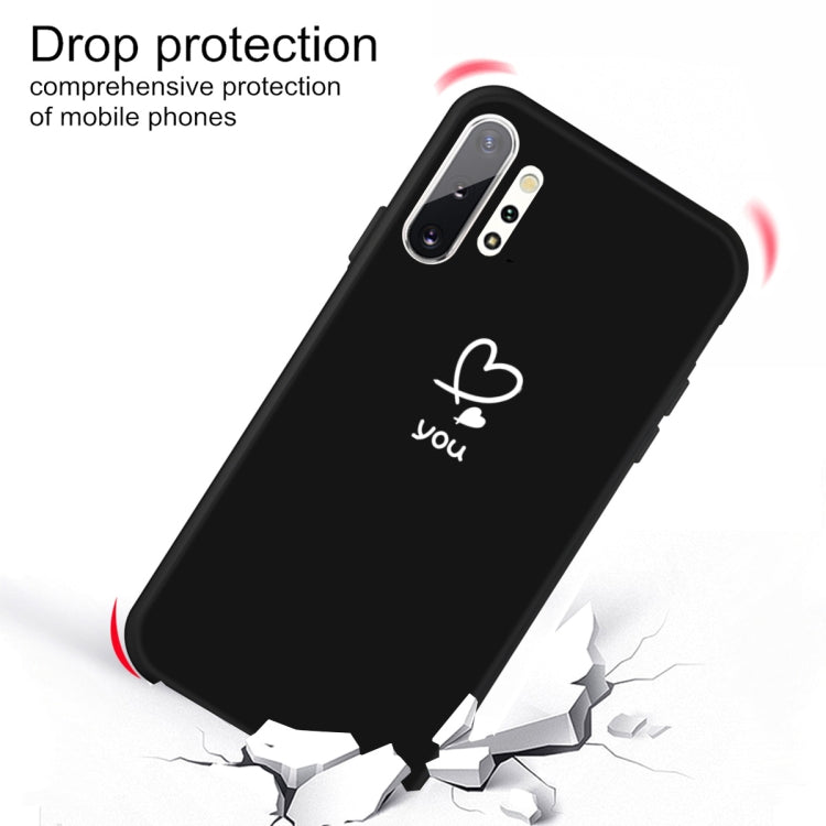 For Galaxy Note10+ Love Heart You Pattern Frosted TPU Protective Case