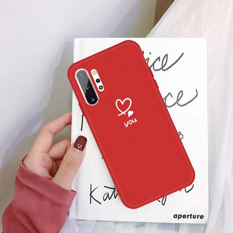 For Galaxy Note10+ Love Heart You Pattern Frosted TPU Protective Case