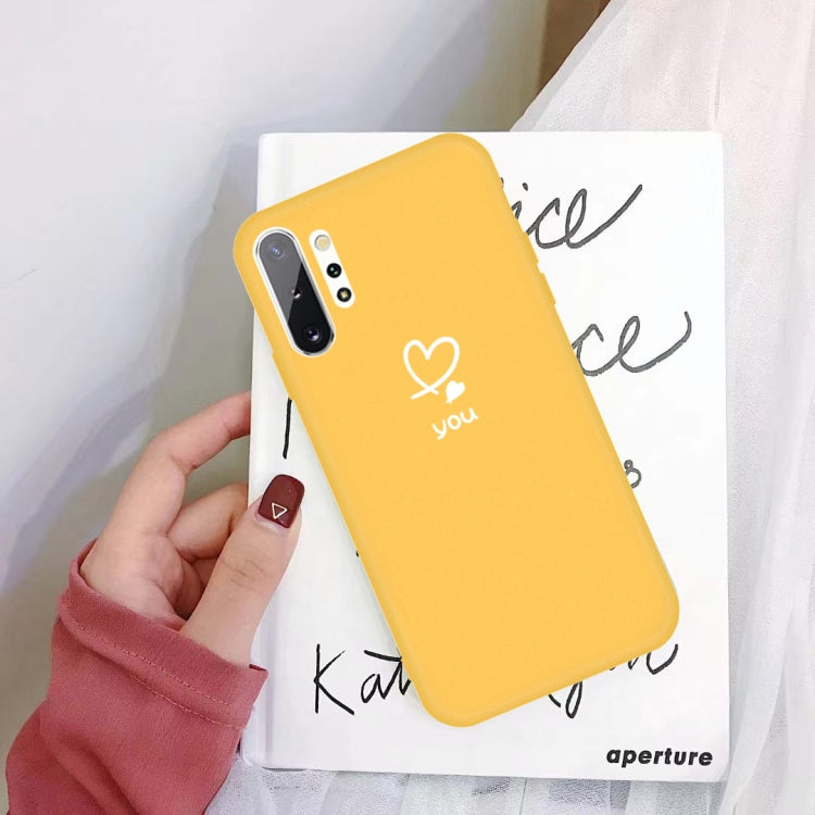 For Galaxy Note10+ Love Heart You Pattern Frosted TPU Protective Case