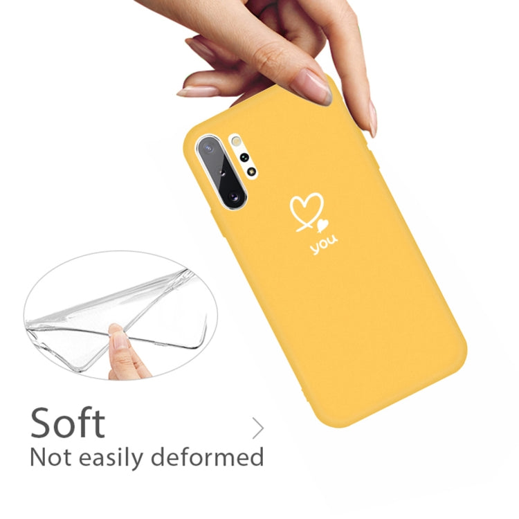 For Galaxy Note10+ Love Heart You Pattern Frosted TPU Protective Case