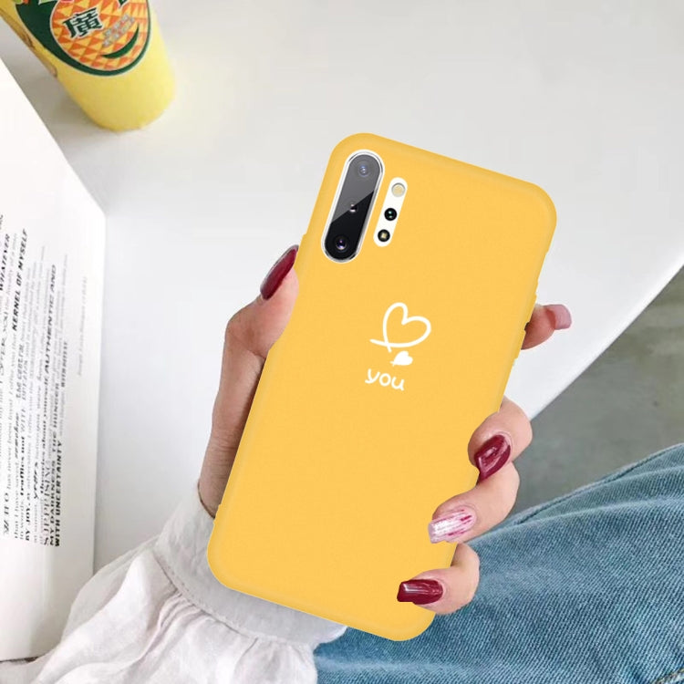 For Galaxy Note10+ Love Heart You Pattern Frosted TPU Protective Case