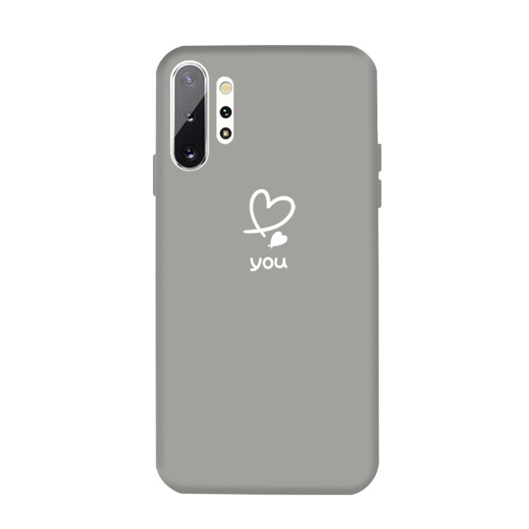 For Galaxy Note10+ Love Heart You Pattern Frosted TPU Protective Case