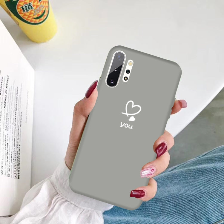 For Galaxy Note10+ Love Heart You Pattern Frosted TPU Protective Case