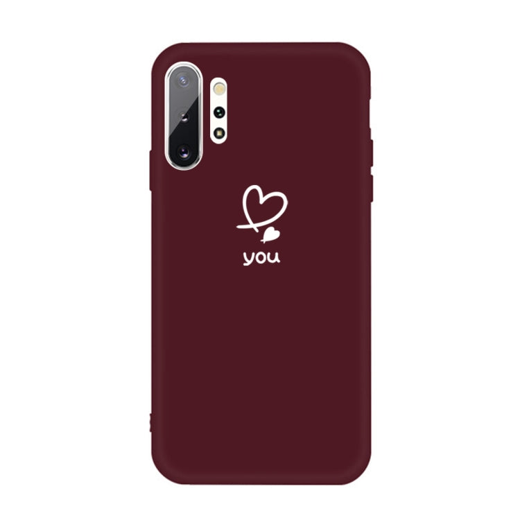 For Galaxy Note10+ Love Heart You Pattern Frosted TPU Protective Case