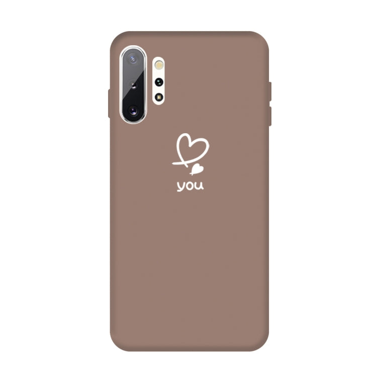 For Galaxy Note10+ Love Heart You Pattern Frosted TPU Protective Case