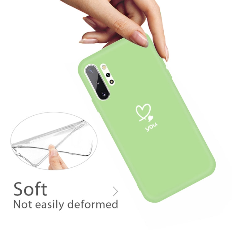 For Galaxy Note10+ Love Heart You Pattern Frosted TPU Protective Case