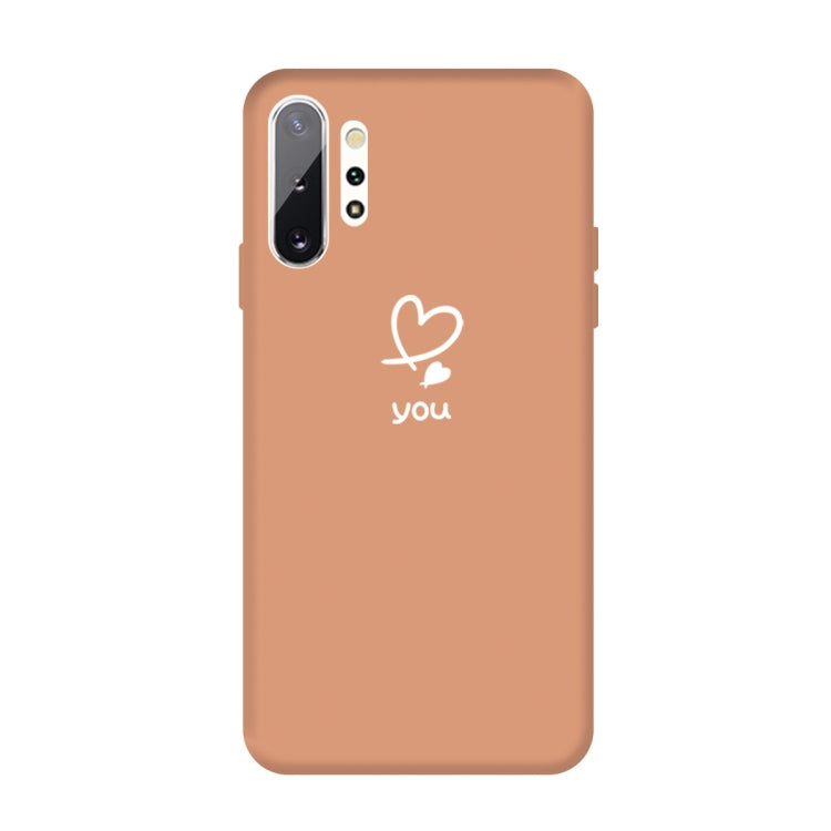 For Galaxy Note10+ Love Heart You Pattern Frosted TPU Protective Case