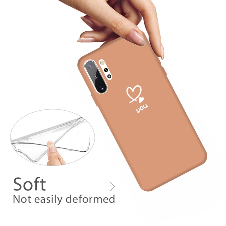 For Galaxy Note10+ Love Heart You Pattern Frosted TPU Protective Case