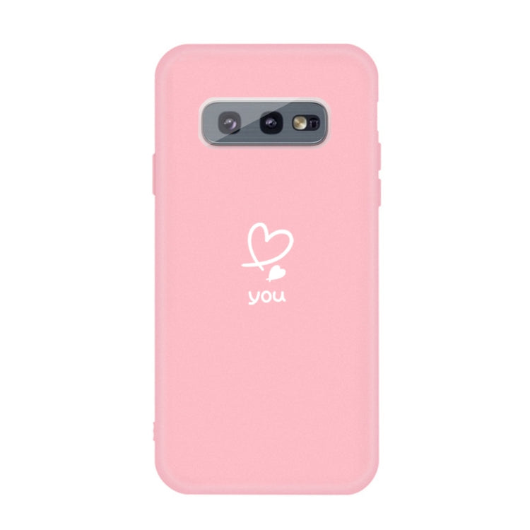 For Galaxy S10 Love Heart You Pattern Frosted TPU Protective Case