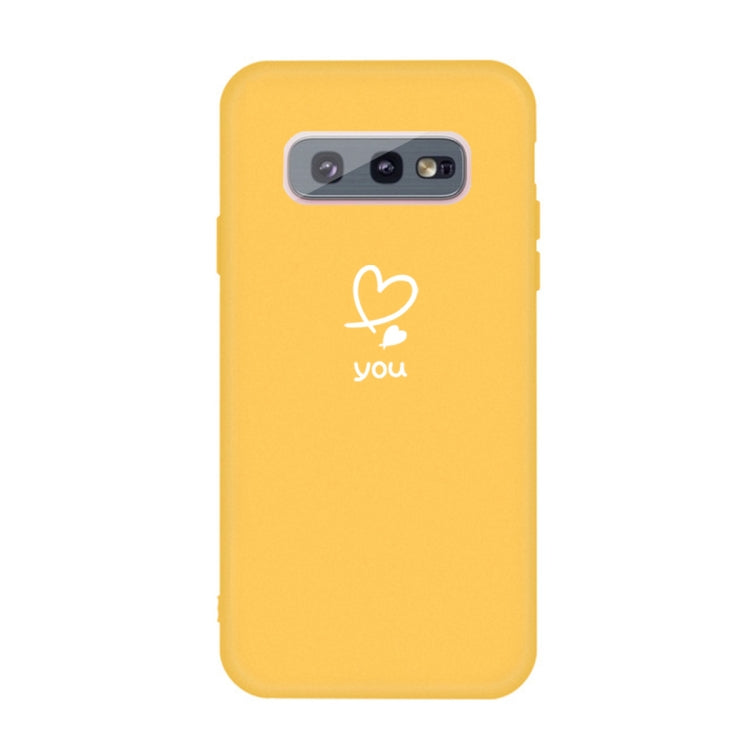 For Galaxy S10 Love Heart You Pattern Frosted TPU Protective Case